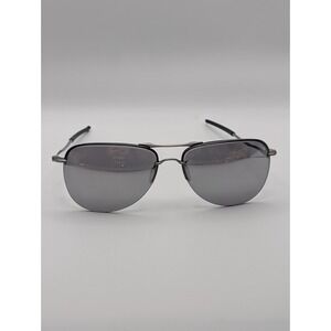 Oakley Tailpin Lead Chrome Iridium Sunglasses OO4086-07 Scratched Split Ear Sock